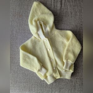 Vintage toddler yellow Anjou cardigan